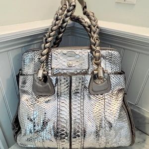 Limited Edition Chloe Python Heloise in silver